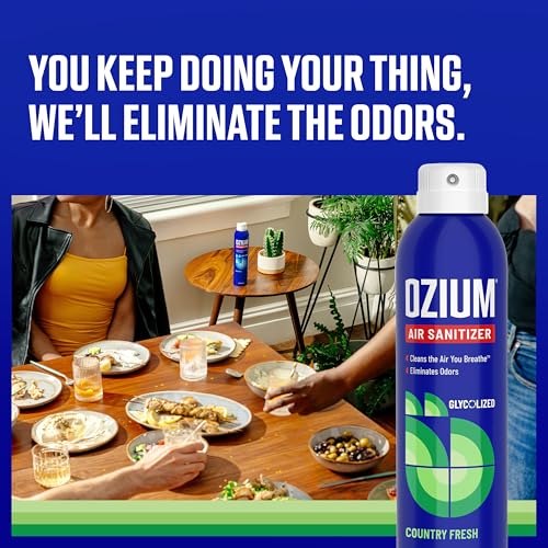 Ozium Air Sanitizer & Odor Eliminator Spray - Country Fresh, 8 Oz, Pack of 3
