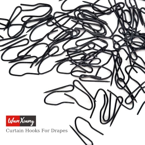 50 Pack Stainless Steel Curtain Hooks for Drapes - Easy to Use Pinch Pleat Design