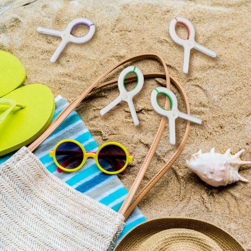 Heavy Duty Beach Towel Clips - 12 Pack Windproof Clothespins