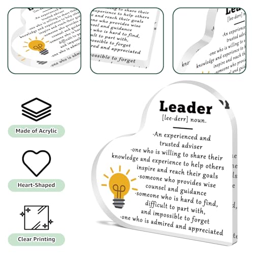 Acrylic Boss Appreciation Plaque - Thank You Gift for Leaders