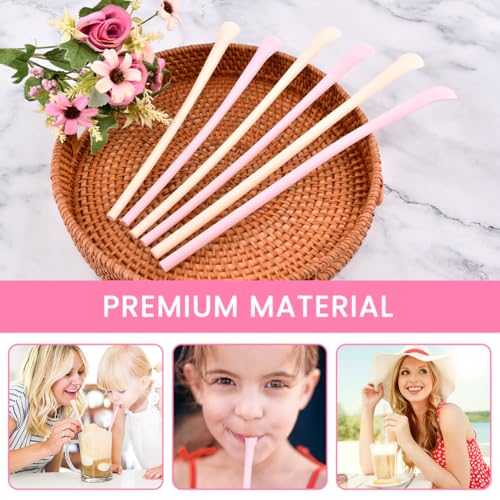 6 Pack Silicone Drinking Straws for 20/30/40 oz Cups - Reusable, Food-Grade, Dishwasher Safe