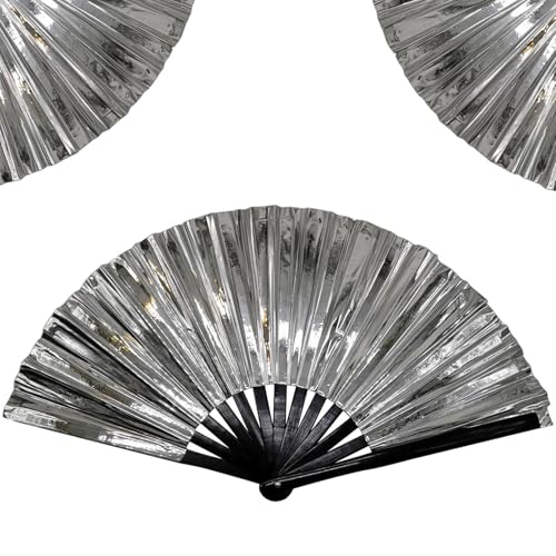 Boots on the Ground Holographic Folding Hand Fan for Dance