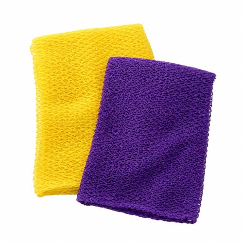 Soft Quick-Drying Bath Towels - Yellow & Purple Set for Daily Use