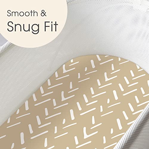 GRSSDER Rainbow Fitted Bassinet Sheets Set - Ultra Soft & Stretchy, 2 Pack