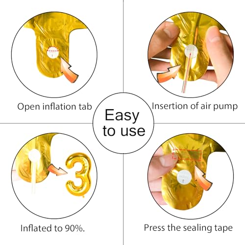 42 Inch Gold Number 60 Balloon - 60th Birthday Party Decoration