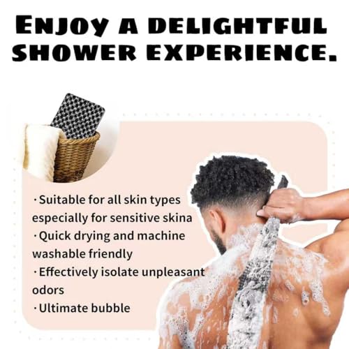 Japanese Exfoliating Washcloth - Oversized 48" Shower Towel for Deep Skin Smoothing