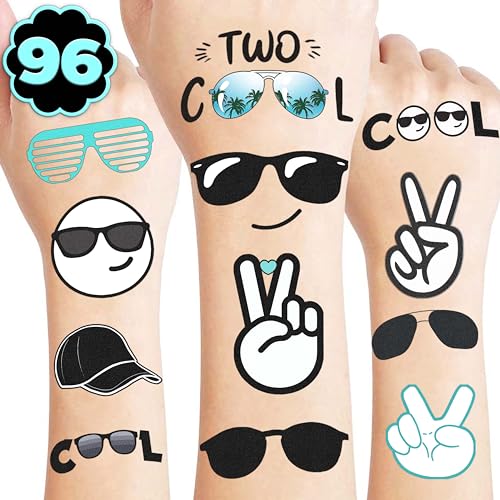 Two Cool Temporary Tattoos for Kids 96PCS Party Favors