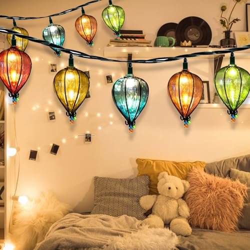 11FT Multicolor String Lights with 10 Bulbs, Waterproof Connectable LED Decor
