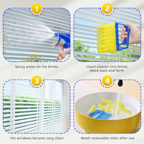 EVEPRUS Blind Cleaner Duster Tool - 2PCS Washable Microfiber for Vents & Blinds