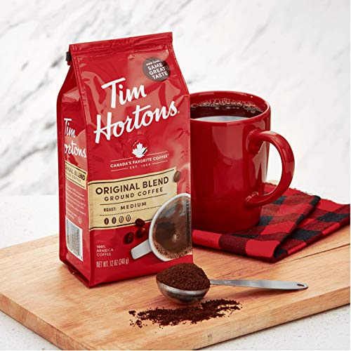 Tim Hortons Original Blend Medium Roast Ground Coffee 12oz Pack of 6