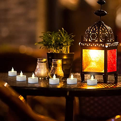 Flameless LED Tea Light Candles with Remote & Timer - Warm White 24 Pack
