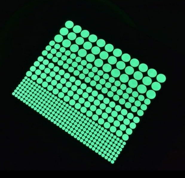 Glow in the Dark Wall Stickers - 407 Pcs Removable Luminous Dots for Kids Bedroom & Ceiling Decor