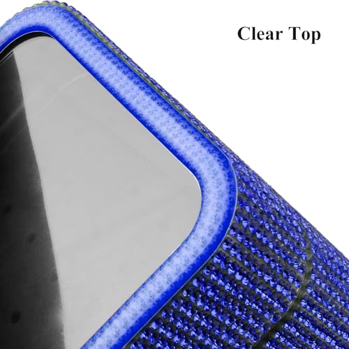 Cellentool 25-Hole Nail Drill Bit Holder - Rhinestone Storage Case, Deep Blue