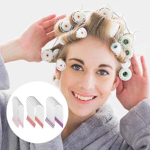 Bewudy 24Pcs Hot Roller Clips Replacement Kit - 3 Sizes Stainless Steel