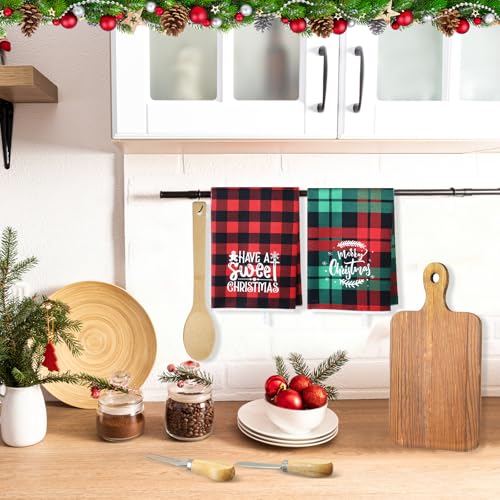 Christmas Kitchen Gift Set - Square Cutting Boards, Utensils & Towels - Holiday Kitchen Accessories