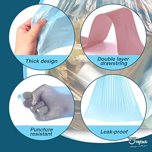 JOYEUX 2.6 Gallon Small Trash Bags with Drawstring, 66 Count - Beachside Breeze