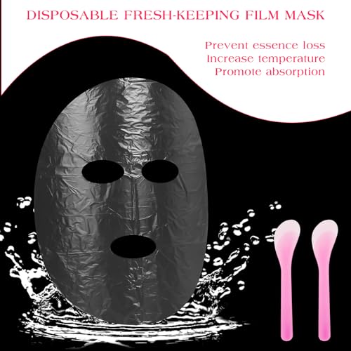 Salbsever 200 Pcs Disposable Plastic Face Masks with 2 Spatulas for Skin Care