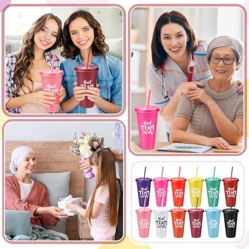 Team Employee Appreciation Gifts Set - Reusable Cups Notebooks Pens - Bulk 36 Pcs