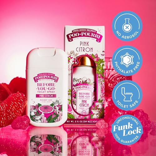 Poo-Pourri Before-You-Go Pocket Toilet Spray, 1oz Pink Citron