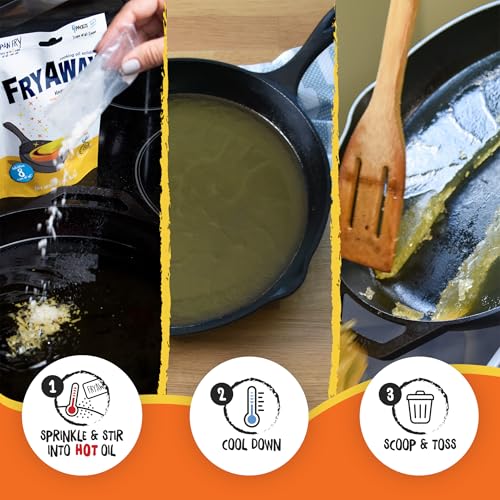 FryAway Pan Fry Oil Solidifier - 1 Packet, Easy Cooking Grease Disposal