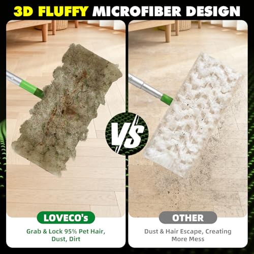 LOVECO Heavy Duty Dry Sweeping Cloths for Swiffer Sweeper, 40 Count Refill