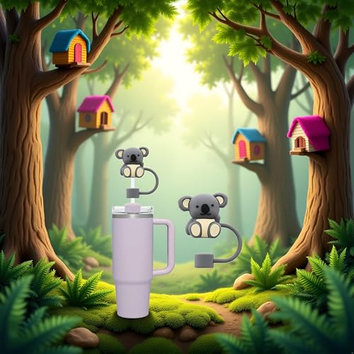 Koala Bear Silicone Straw Cover for Stanley 30/40 Oz Cup