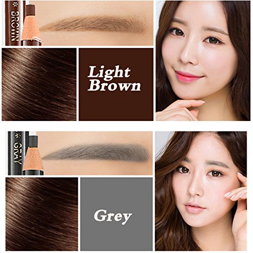 Acfun Peel-Off Eyebrow Pencil Set 5 Colors Drawing Makeup Tool