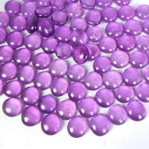 Purple Glass Marbles - 15 oz Flat Gems for Vase Fillers & Decor