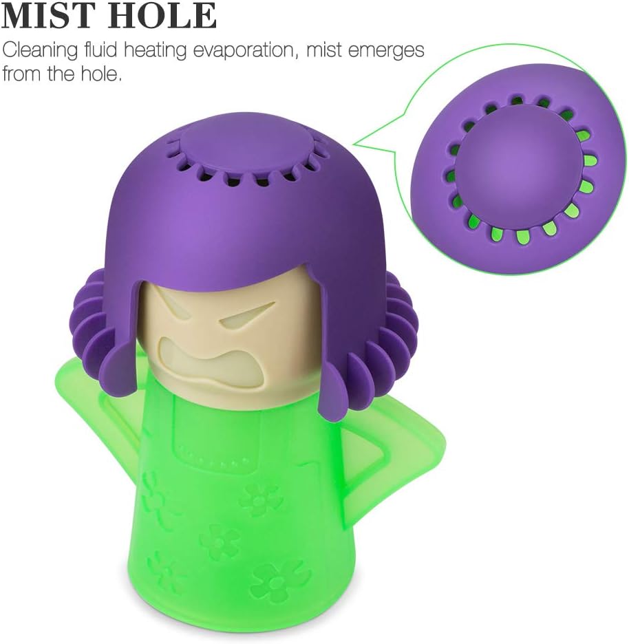 TOPIST Angry Mama Microwave Cleaner - Fast & Effective Steam Cleaning with Vinegar | Green Color