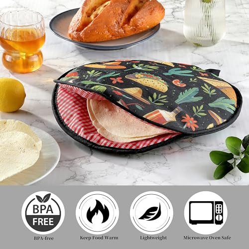 12-Inch Tortilla Warmer Pouch - Microwave Safe & Insulated