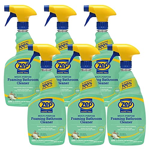 Zep Professional Foaming Bathroom Cleaner, Eucalyptus & Sea Salt, 32 Oz (6 Pack)