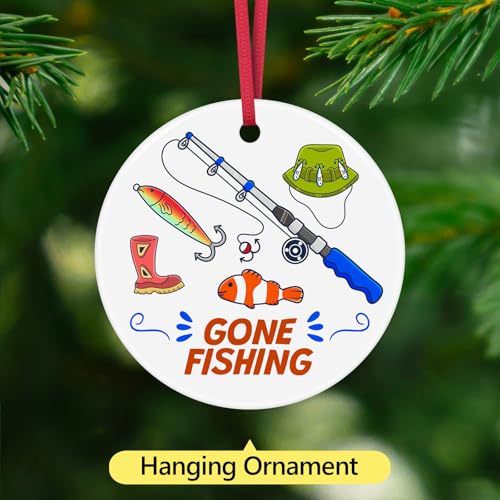 Ceramic Fishing Ornament - Perfect Gift for Fishing Lovers