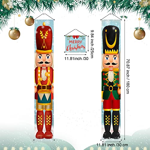 Christmas Nutcracker Banner Decorations 71x12 Inches for Holiday Home Decor