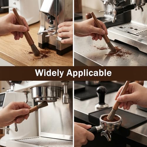 KFHENSOMR 2Pcs Coffee Grinder Cleaning Brush Dual-Head Espresso Brush