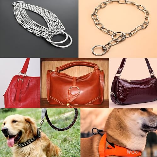 40pcs Heavy Duty Metal O Rings for Pet Collars & Sewing