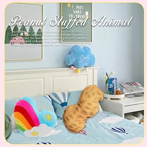 17.7-Inch Peanut Stuffed Animal Plush Toy - Realistic Vegetable Pillow