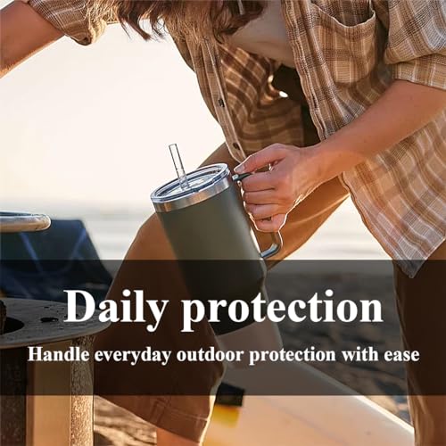 2 PCS Silicone Protective Boot for Yeti Rambler 20oz/25oz/30oz/35oz Tumbler, Anti-Slip Protective Silicone Water Bottle Bottom Boot Sleeve Cover for Yeti Tumbler [Transparent+Transparent]