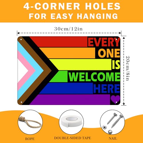 Rainbow Metal Garden Sign - LGBT Pride Decor, 8x12 Inch