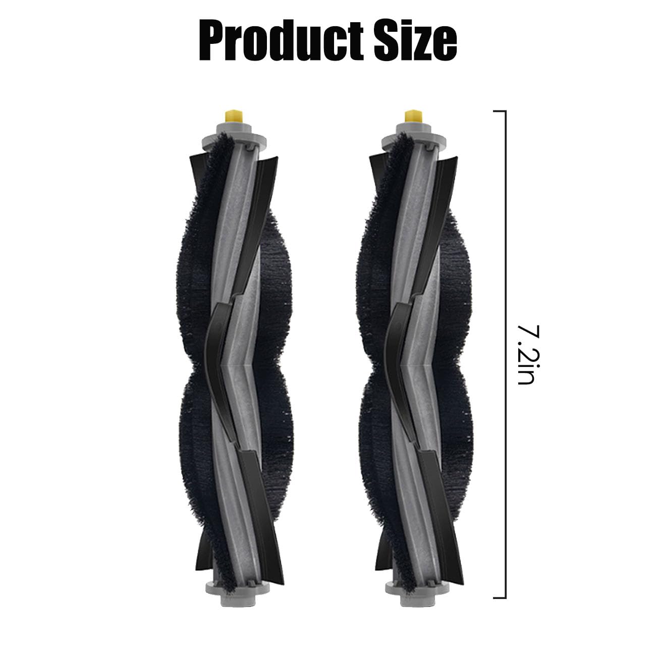MZY LLC 3 Pack Replacement Rubber Roller Brushes for Ecovacs Deebot X1 Omni/ X1 PRO Omni/ X1 Plus/ T10 Omni/ T10 Turbo Vacuum Cleaner Accessories