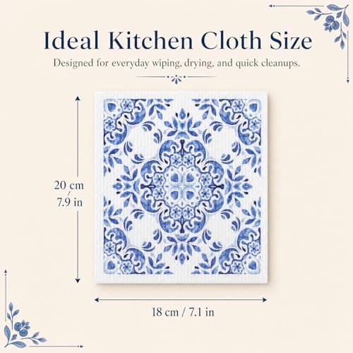 Geometry Microfiber Cleaning Cloths - 6 Pack, Reusable & Absorbent