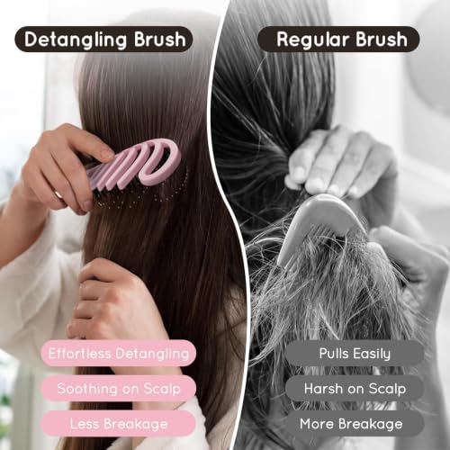 Ecoed Vented Anti-Static Detangling Hair Brush - Pink