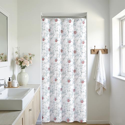 XWZO Vintage Lemon Floral Shower Curtain - Waterproof 48x72 Inch Set