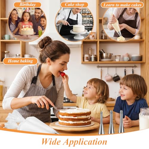 HJZHII 104-Piece Cupcake Piping Nozzles and Pastry Bags Baking Set