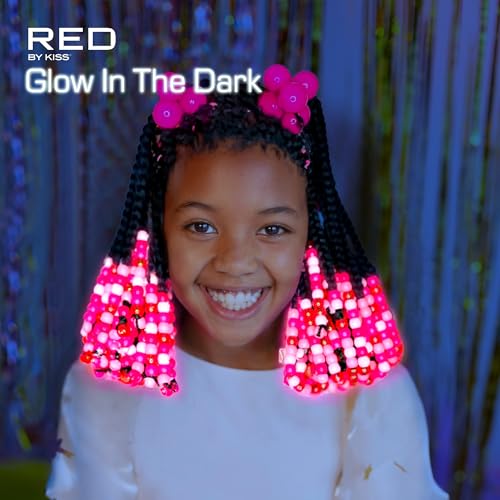 Red by Kiss Glow in the Dark Hair Beads - Large Assorted
