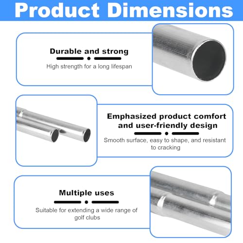 2pcs Golf Club Extensions, Golf Club Extensions Steel Shaft Putter Length Adjustment Tool Sport Equipment Repair and Replacement Parts