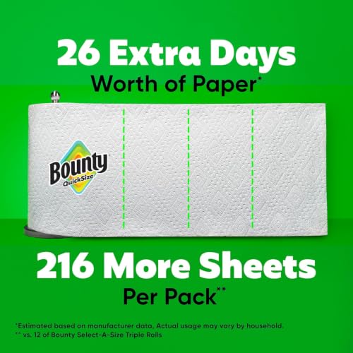 Bounty Quick-Size Family Triple Paper Towels - 12 Rolls (141 Sheets Each)