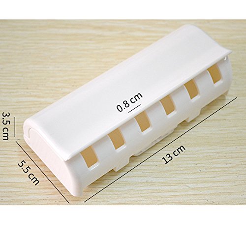 Eslite Toothbrush Holder with Cover - Wall Mount, Ivory White