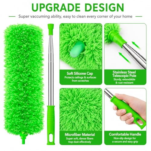 Azun Extendable Microfiber Duster for Ceiling Fans - 30-100 in