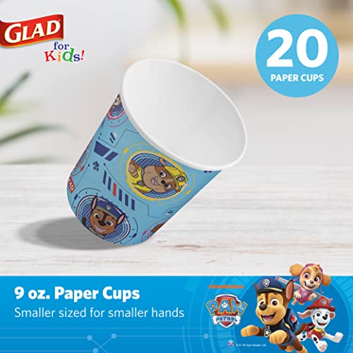 Glad for Kids Paw Patrol Paper Cups, 9 Oz, 200 Count (10-Pack)