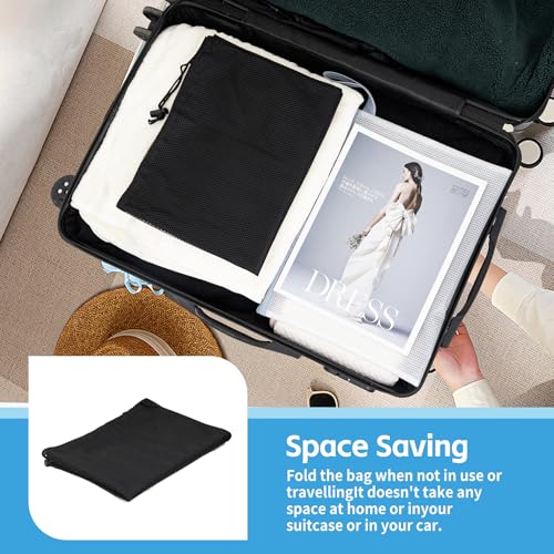Heavy Duty Mesh Laundry Bags - 2 Pack, 24x35 Inches for Travel & College